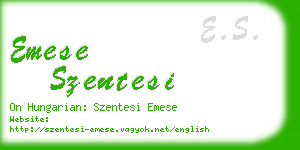 emese szentesi business card